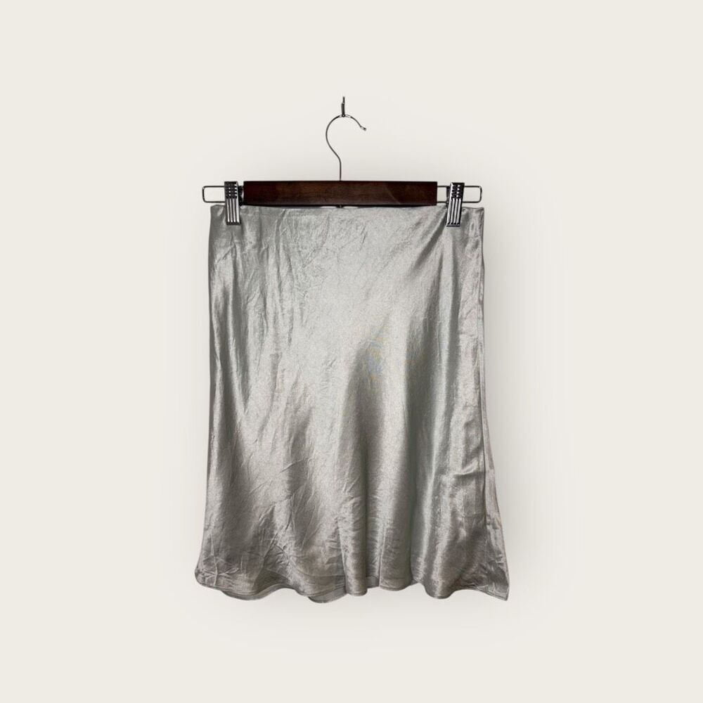 Aritzia Babaton Slip Mini Skirt in Sage Green Size 6